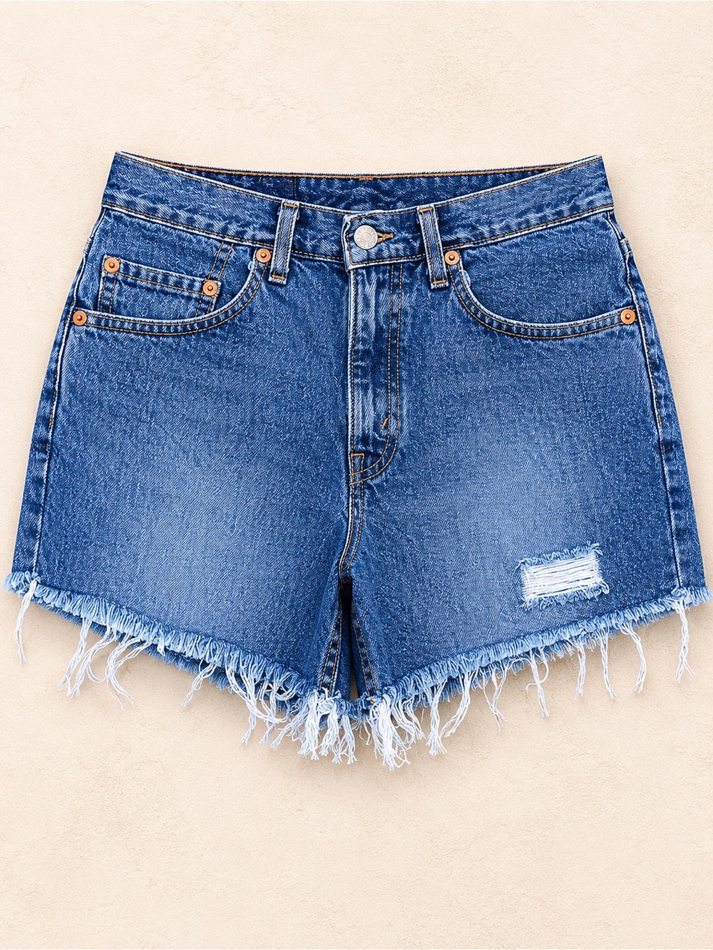 Vintage Levi’s 550 USA Made High Rise Cutoff Shorts 28 Relaxed Fit - Picture 4 of 8